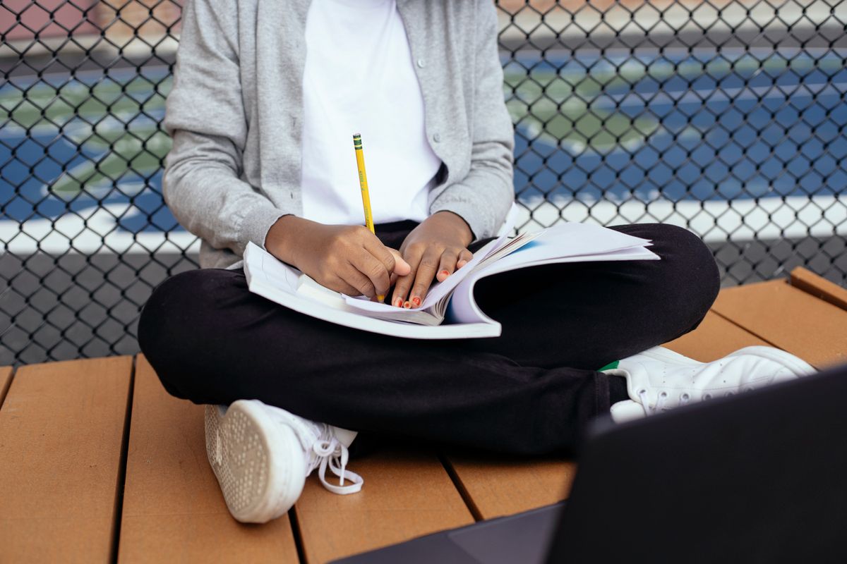homework notebook pencil