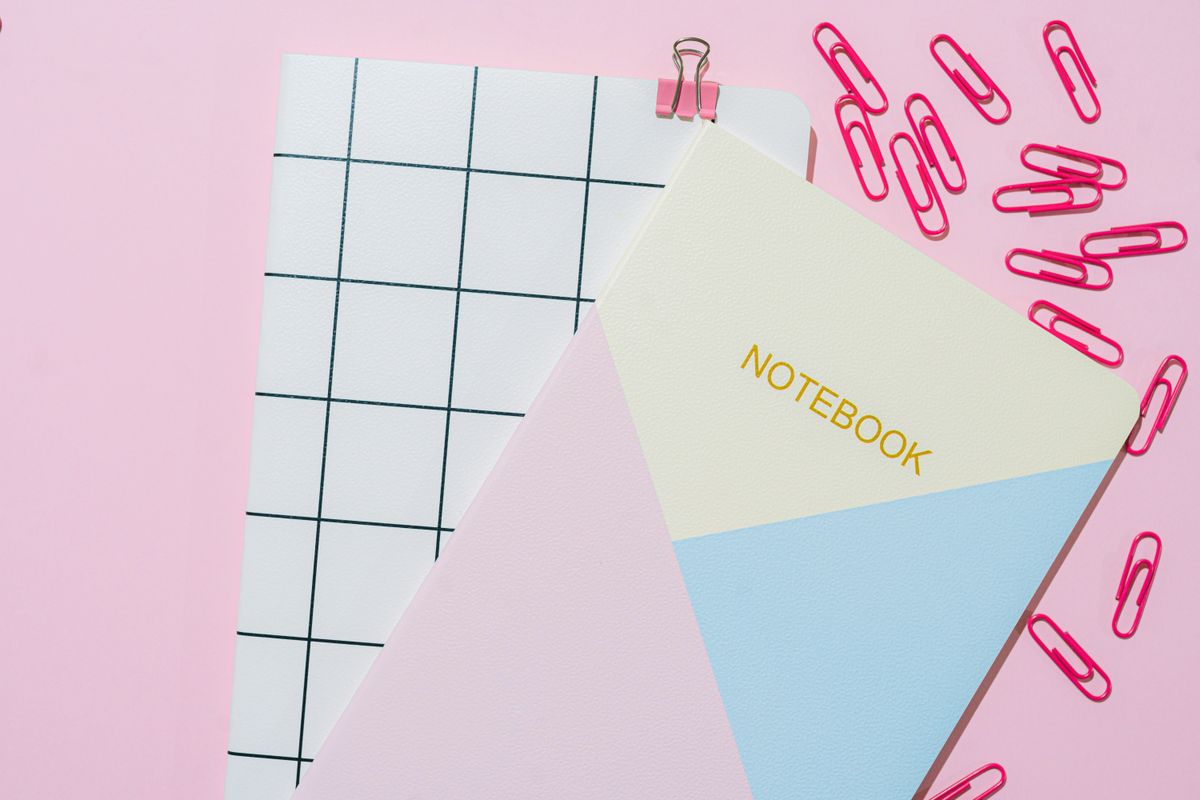 School supplies and notebook